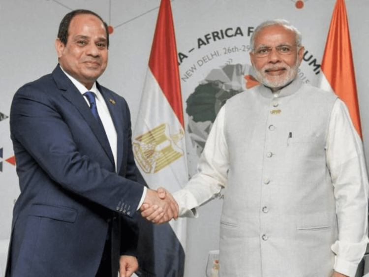 Egypt President Abdel Fattah el-Sisi and Indian PM Narendra Modi