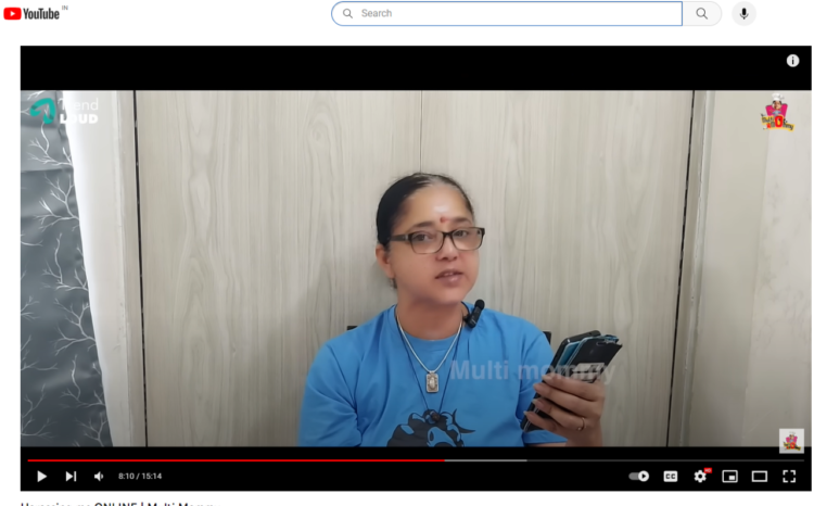 Screen shot of Aishwariyaa Bhaskaran's youtube
