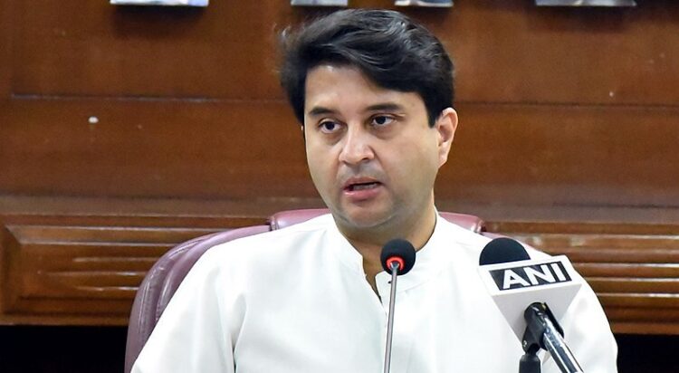 The Union Minister for Civil Aviation, Shri Jyotiraditya M. Scindia addressing the Press Conference to announce the India's First-Ever Aero Sports Policy, in New Delhi on June 7, 2022.